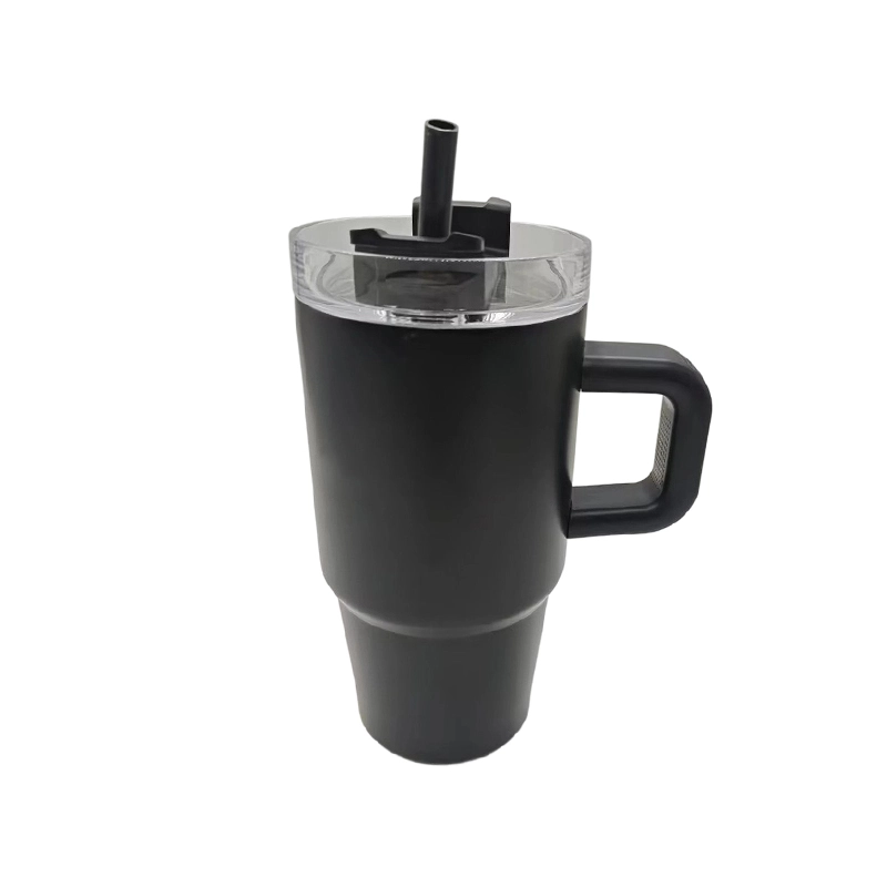 Sızdırmaz Paslanmayan Poladdan Saman və Tutacaqlı Tumbler